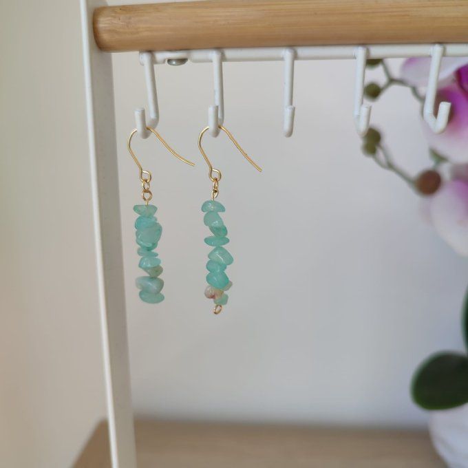 boucles d'oreille amazonite