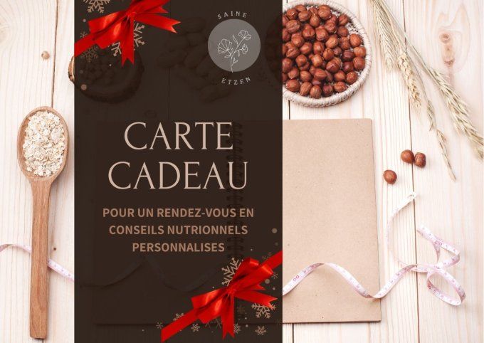  carte cadeau de Noël conseils en nutrition